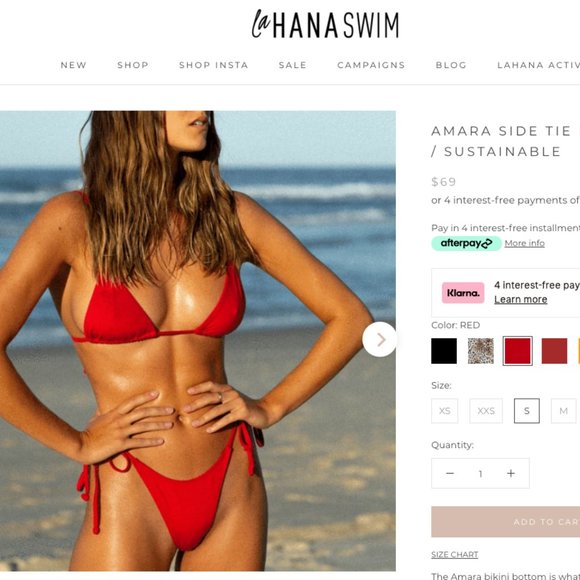 Lahana Swim Red Bikini NWT - Picture 1 of 6